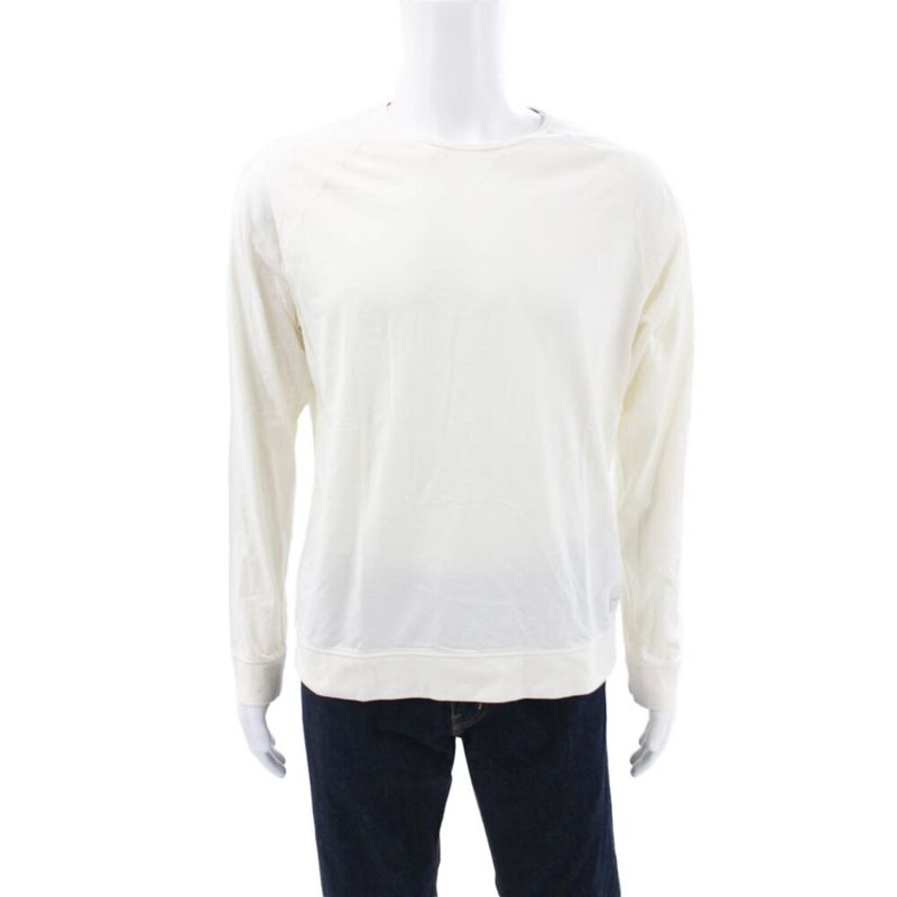 Paul Smith Mens Beige Cotton Pullover Sweatshirt Crewneck Long Sleeve Size L